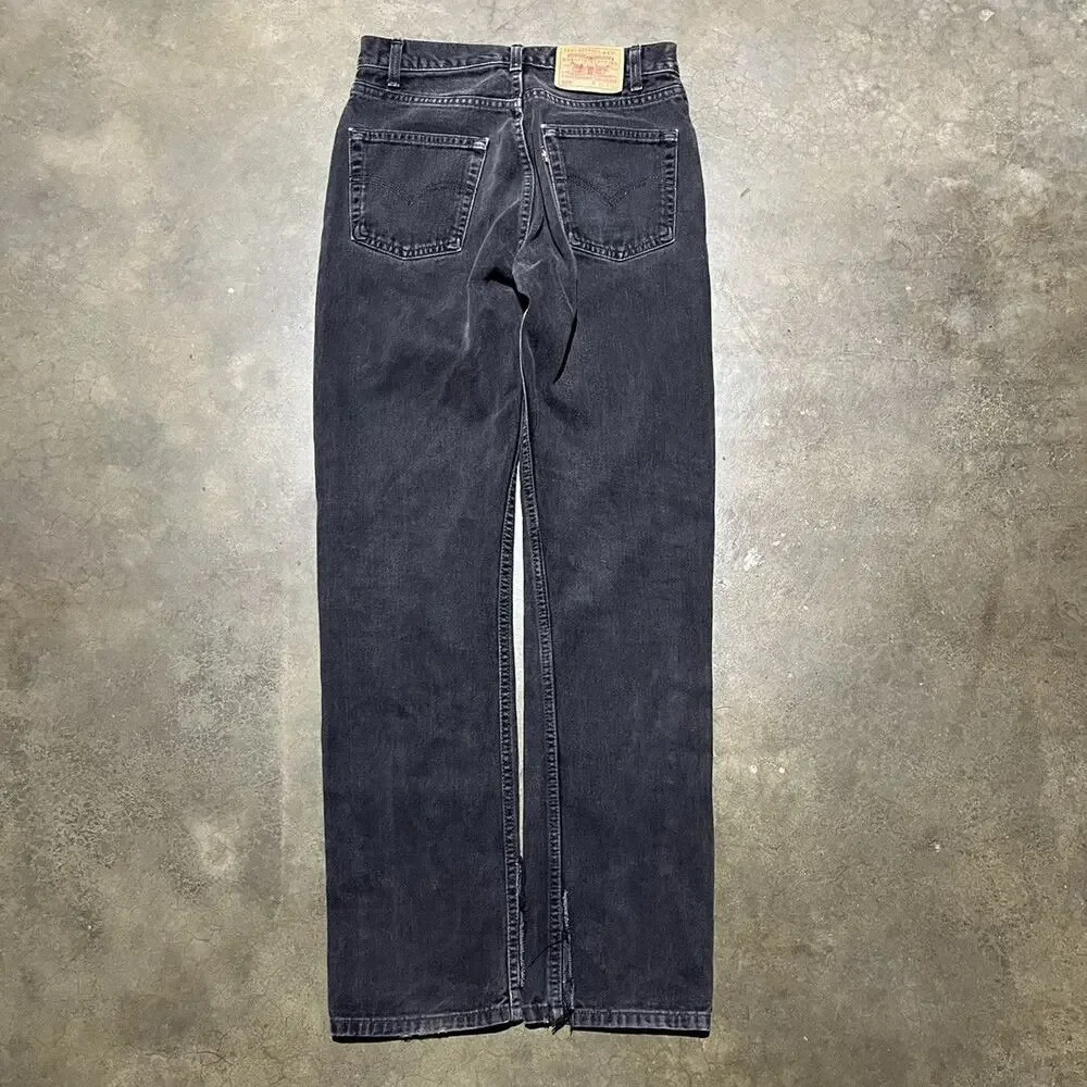 Vintage 90s Levi's 505 Black Regular Fit Jeans 30x34